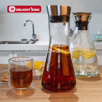 Carafe à eau en verre borosilicaté